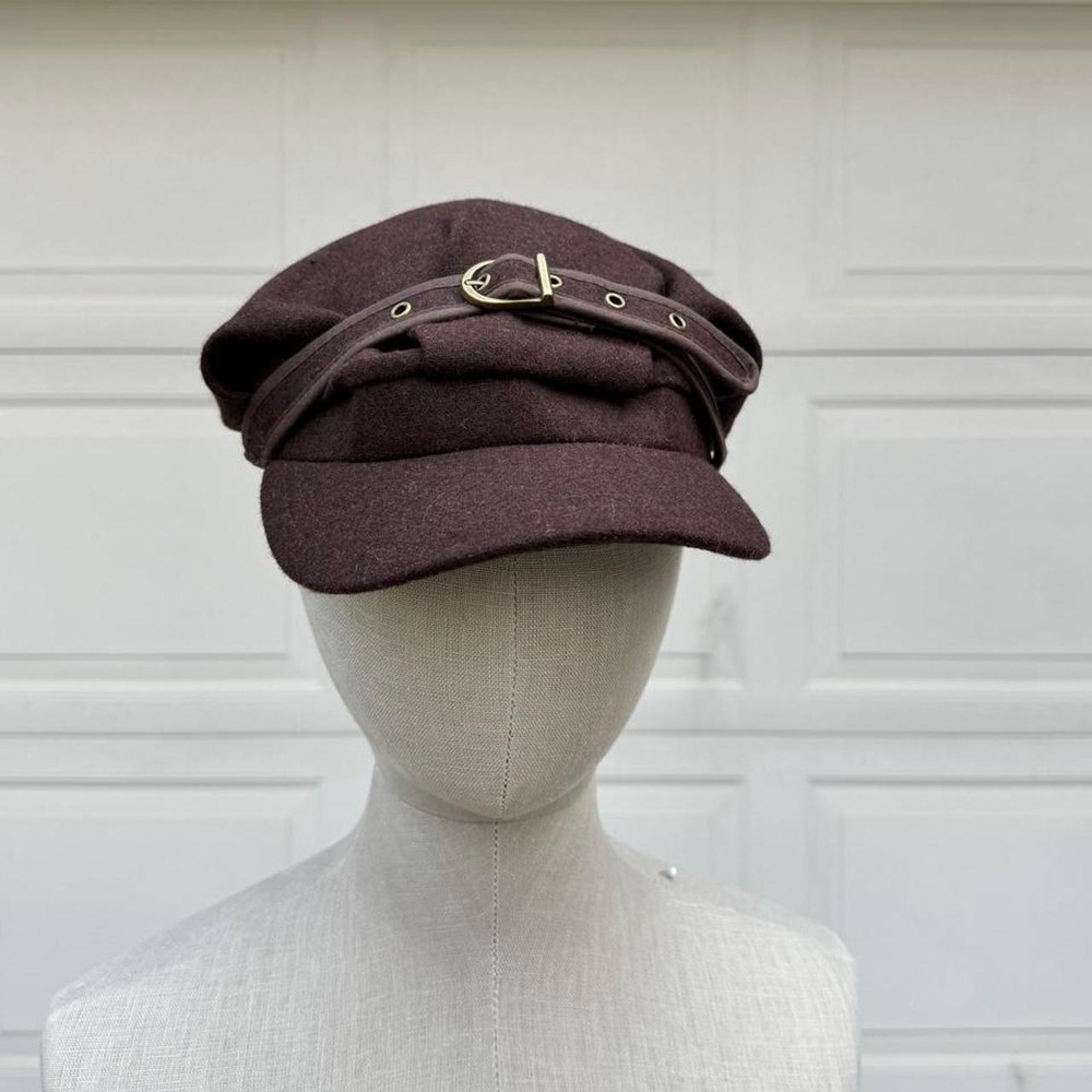 BROWN BUCKLE CADET CAP